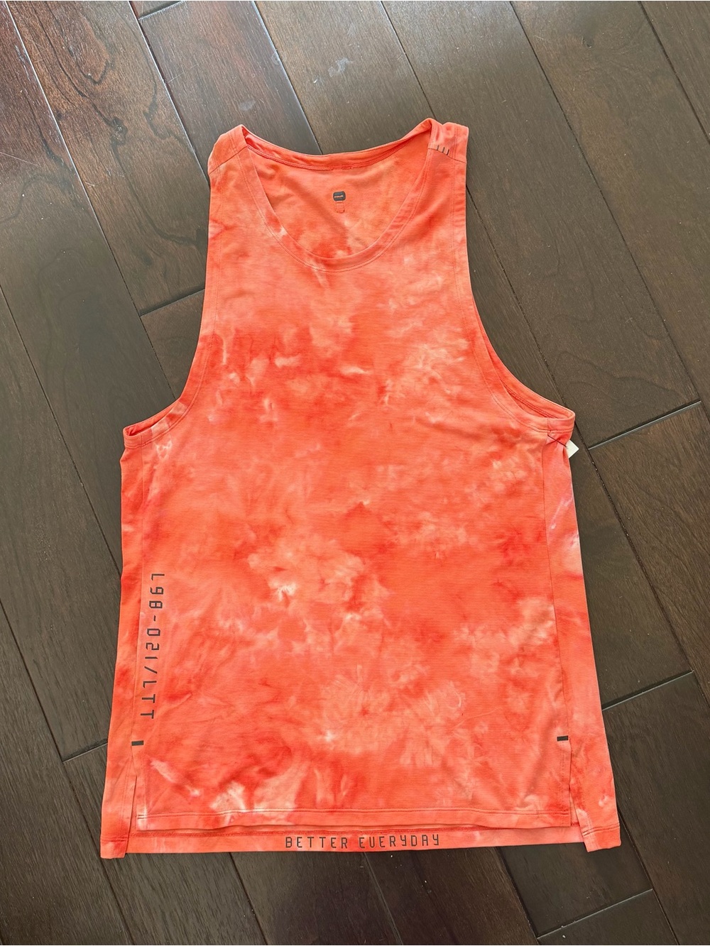 Lululemon Always Agile Orange Tie-Dye Men’s Tank Top EUC